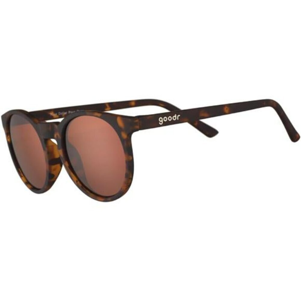 Round Polarized Sunglasses for Men Women UV400 No Slip Brown Sport Shades